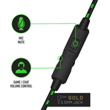 Multiformat Stereo Gaming Headset - C6-100  Digital Green - KOODOO