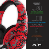 4Gamers MARAUDER Gaming Headset for XBOX, PS4/PS5, Switch, PC - Red Camo - KOODOO