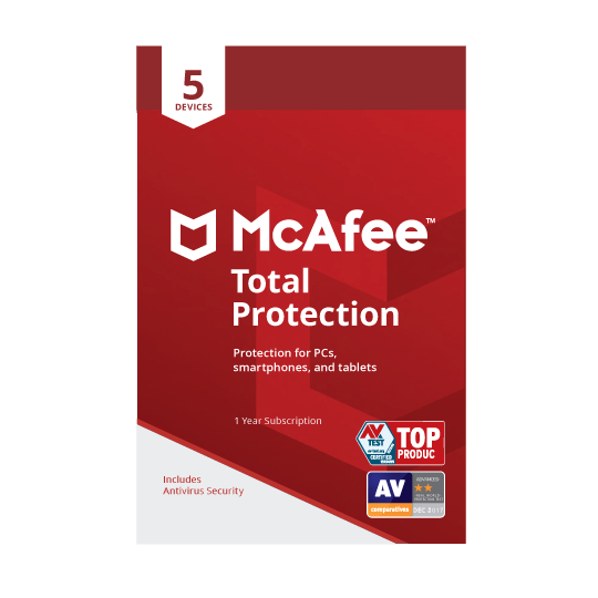 McAfee 2019 Total Protection 5 Devices ZA ESD - Digital code will be emailed - KOODOO