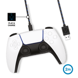 PS5 Twin USB Charging Dock & Play & Charge Cable - Black - KOODOO