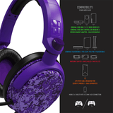 Multiformat Stereo Gaming Headset - C6-100  Digital Purple - KOODOO