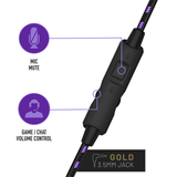 Multiformat Stereo Gaming Headset - C6-100  Digital Purple - KOODOO