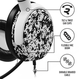Multiformat Stereo Gaming Headset - C6-100  Digital White/Black - KOODOO