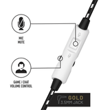 Multiformat Stereo Gaming Headset - C6-100  Digital White/Black - KOODOO