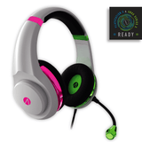 Metallic Multiformat Stereo Gaming Headset - Pink & Green - Neon - KOODOO
