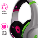 Metallic Multiformat Stereo Gaming Headset - Pink & Green - Neon - KOODOO